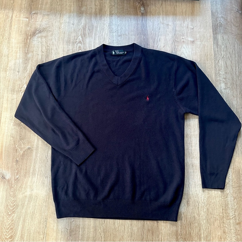 Ralph Lauren Black Label V-Neck Sweater - Black